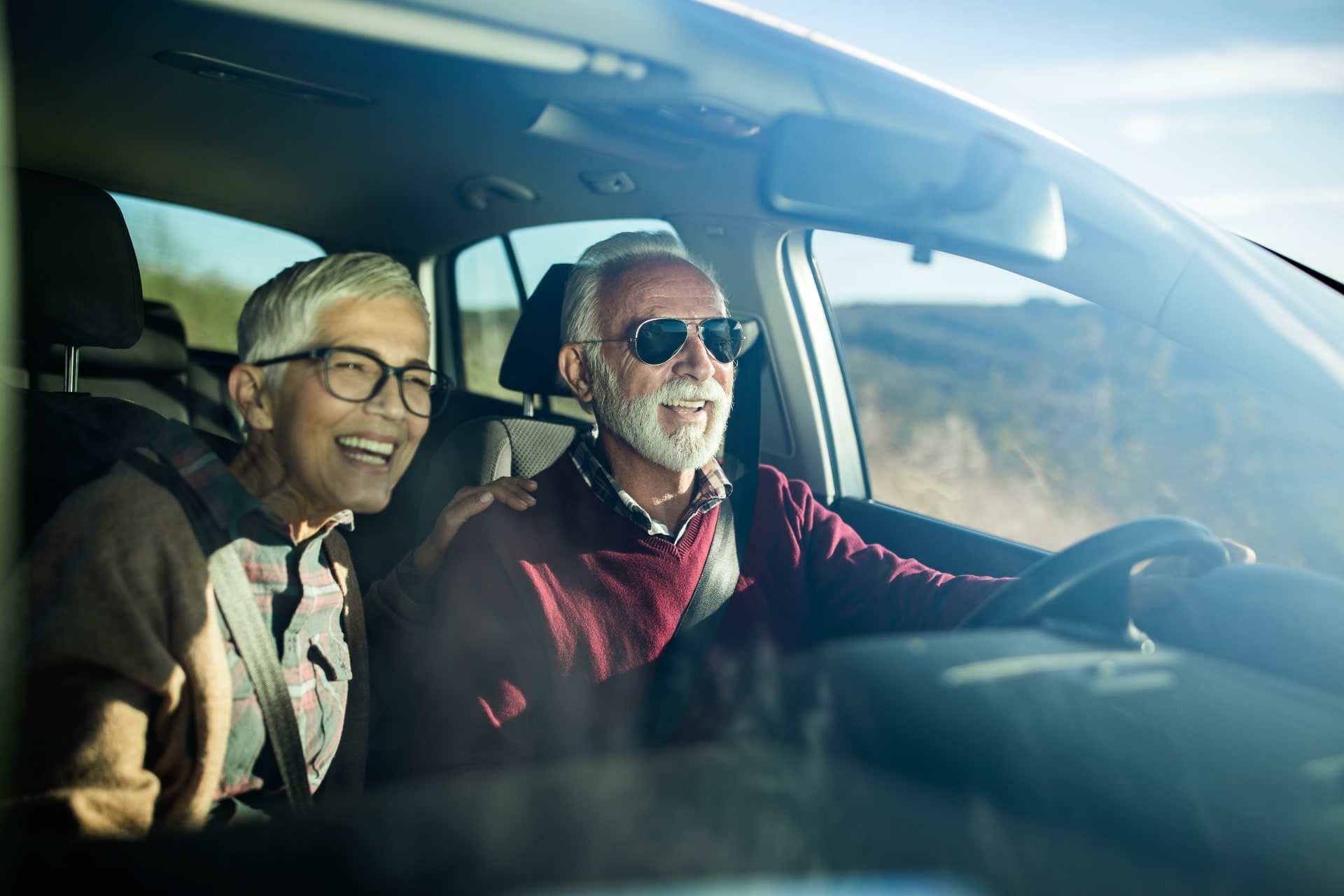 Senior couple enjoying life.