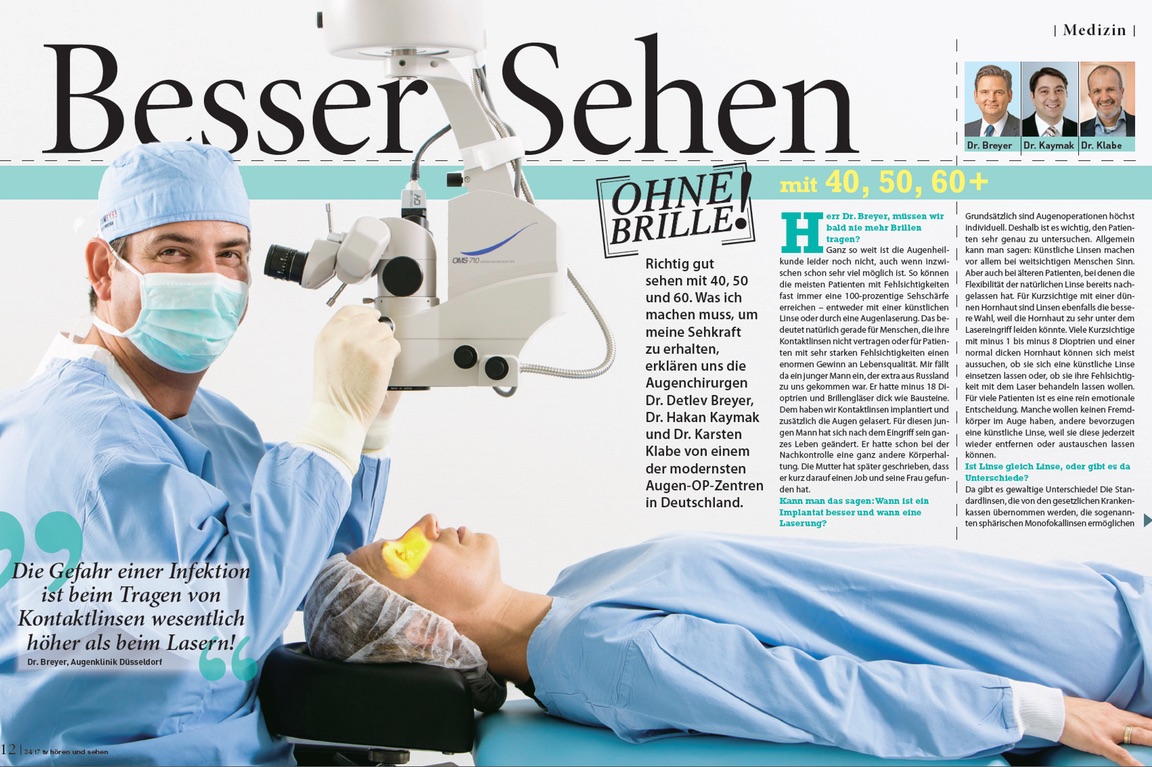 Breyer Kaymak & Klabe Augenchirurgie Rezensionen Breyer, Kaymak und Klabe in der TV Hören und Sehen