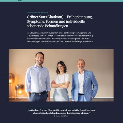 Glaukom-Zentrum mit neuer Website