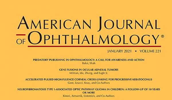 Screenshot von der Januarausgabe des American Journal of Ophthalmology 2021